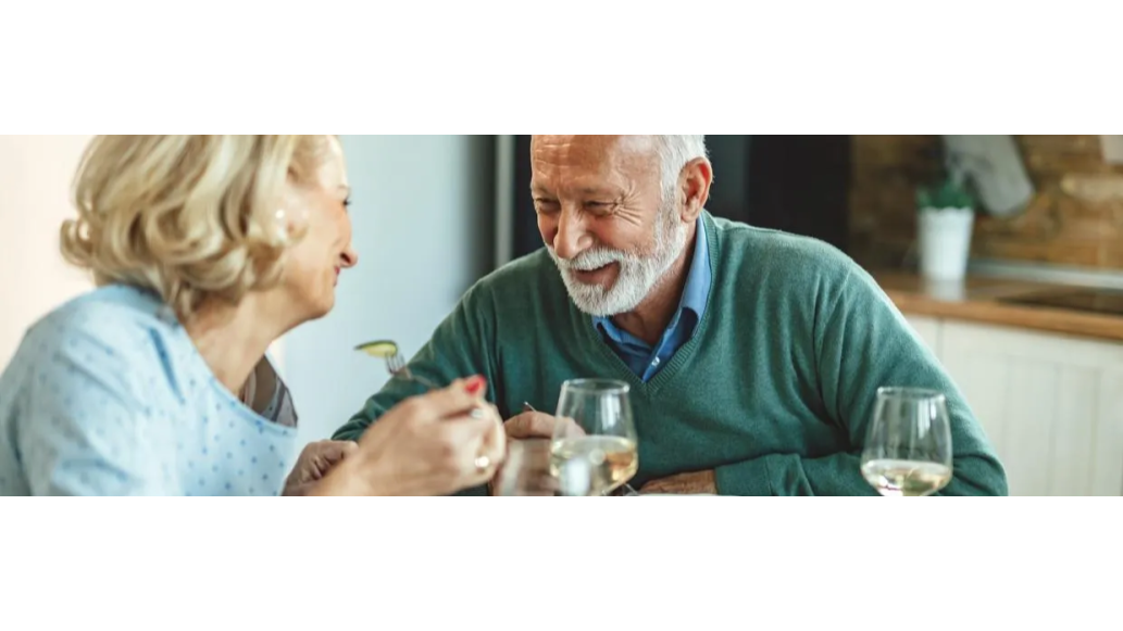 older couple eating