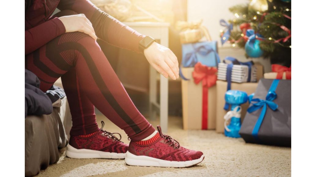 runner with gifts