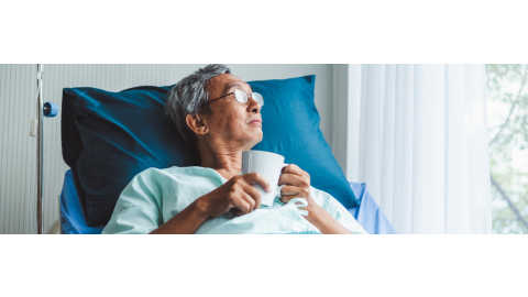 A nurse assists a patient using the portable parallel bars