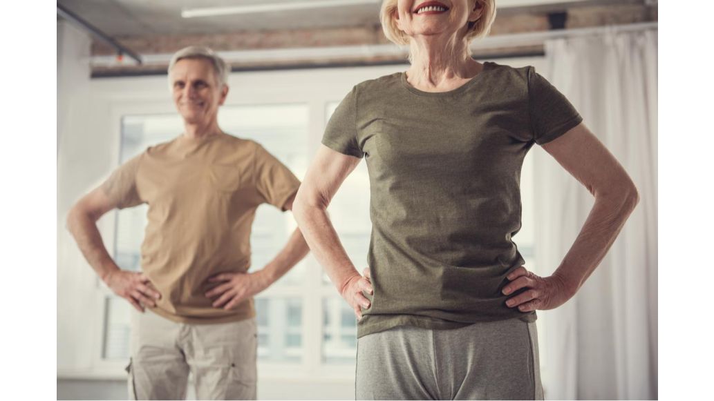 older couple working out