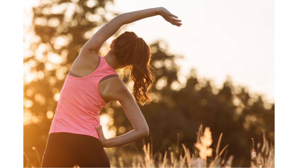 woman stretching