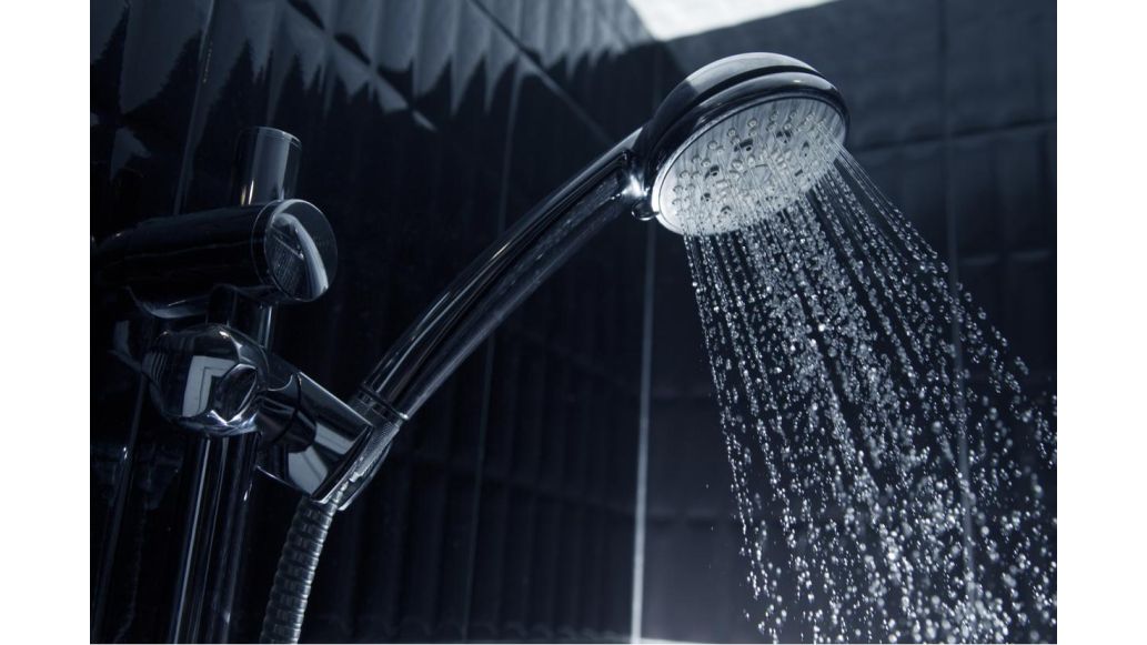 shower head on
