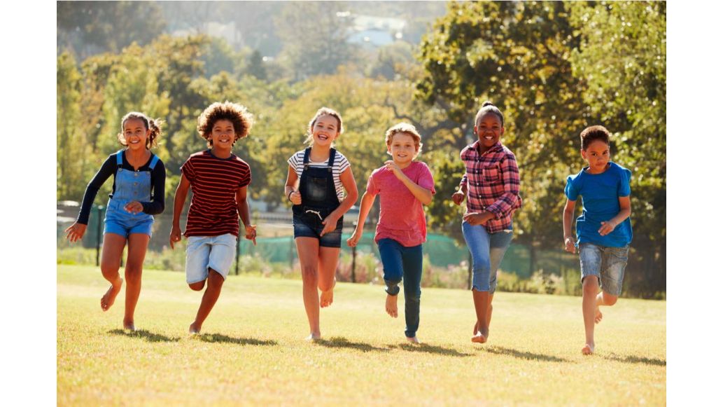children running outsided