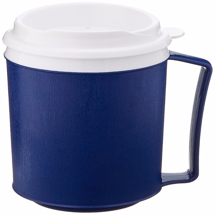 Mason Jar Mug With Straw And Lid Blue - T1C