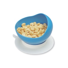 Blue Scooper Bowl with suction cup base.
