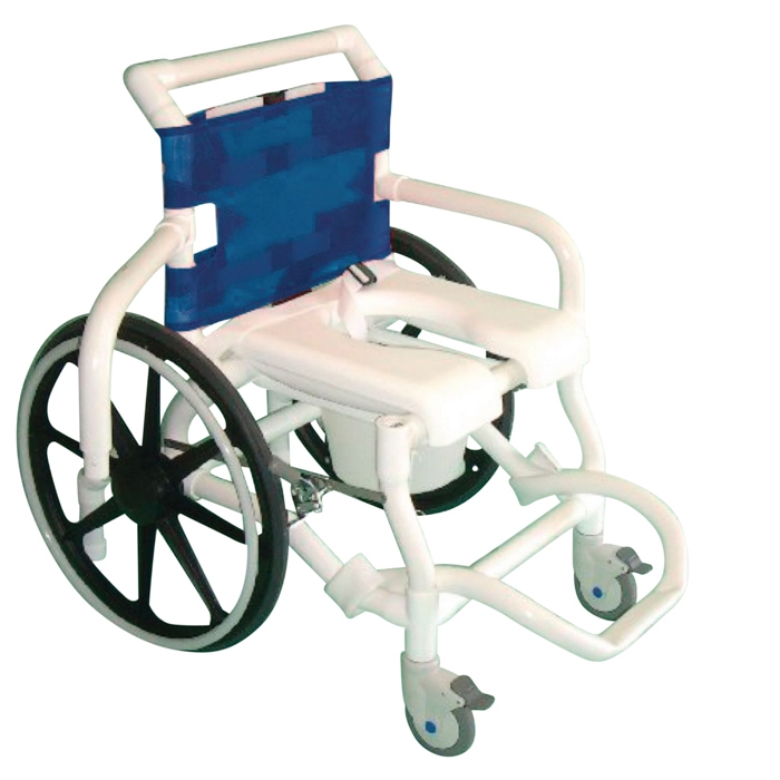 Self-Propelled Shower/Commode Chair with Swing Arms