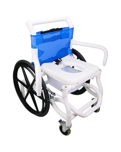 Self-Propelled Shower/Commode Chair with Swing Arms