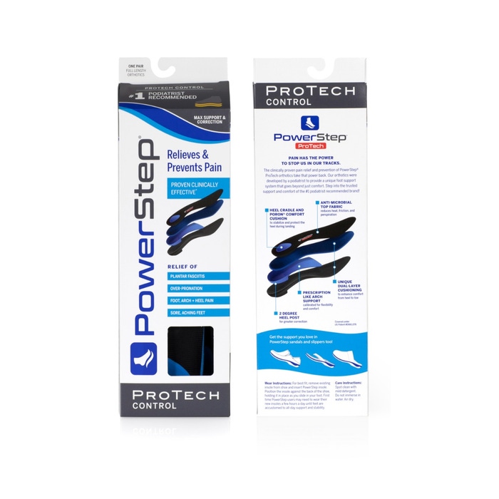PowerStep Protech Control Insole | Full Length Orthotic | Performance ...
