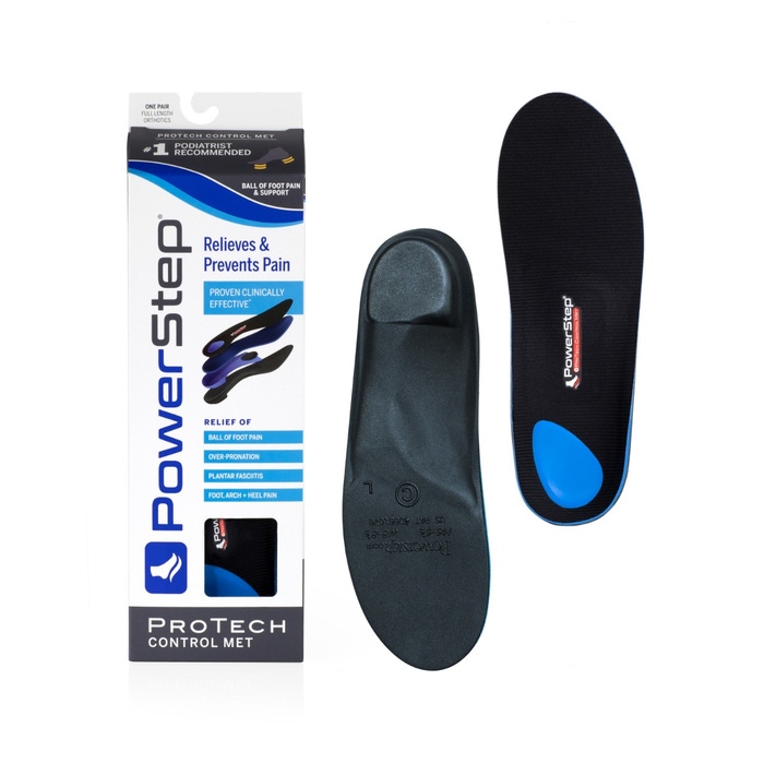 Full length orthotic with firmer arch and 2° heel wedge
