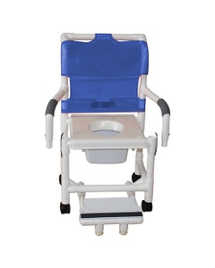 Shower/Commode Chair with Swing Arms & Snap-On Seat