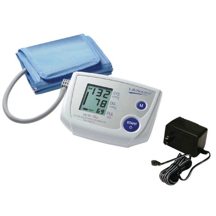LifeSource Blood Pressure Monitor with Adapter (Adult/Large