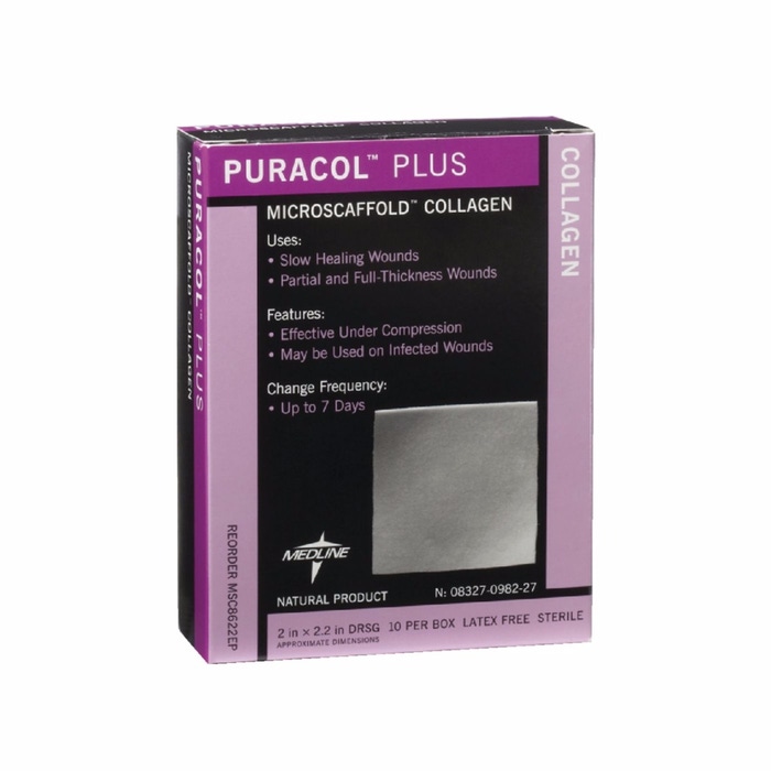 puracol dressing Col LGen Plus Ag 4.5Sq Medline - Puracol Plus -