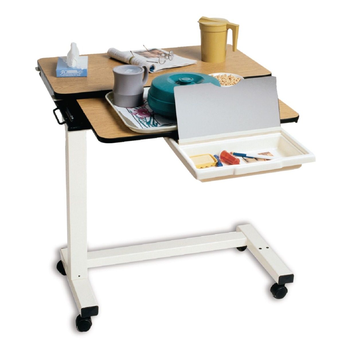 Overbed table with storage discount