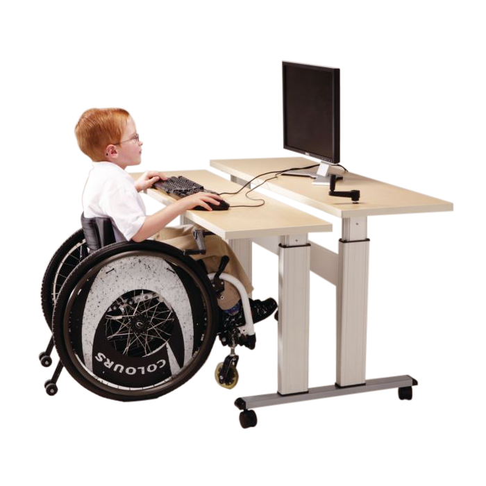 Bi Level Computer Workstation Desk Level 3Plus Dual Surface