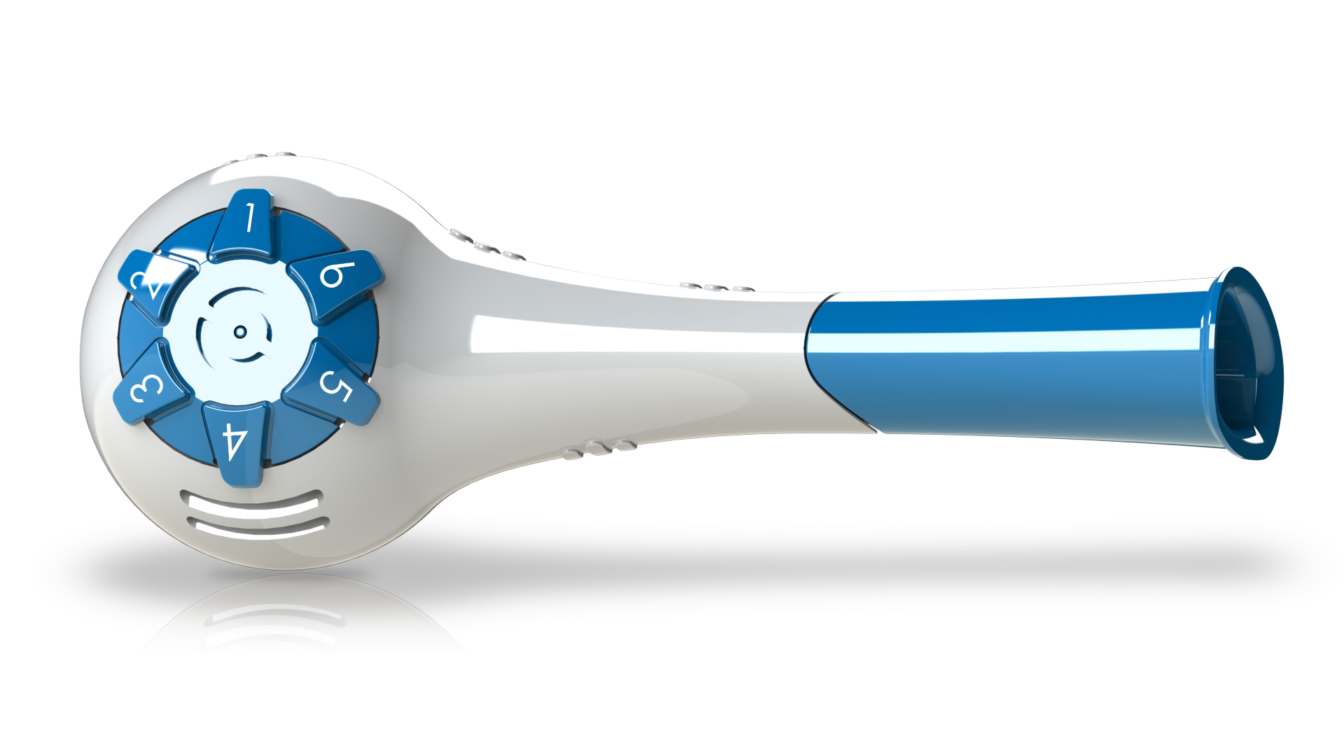 The Breather 1.1 Respiratory Muscle Trainer - mouthpiece view 