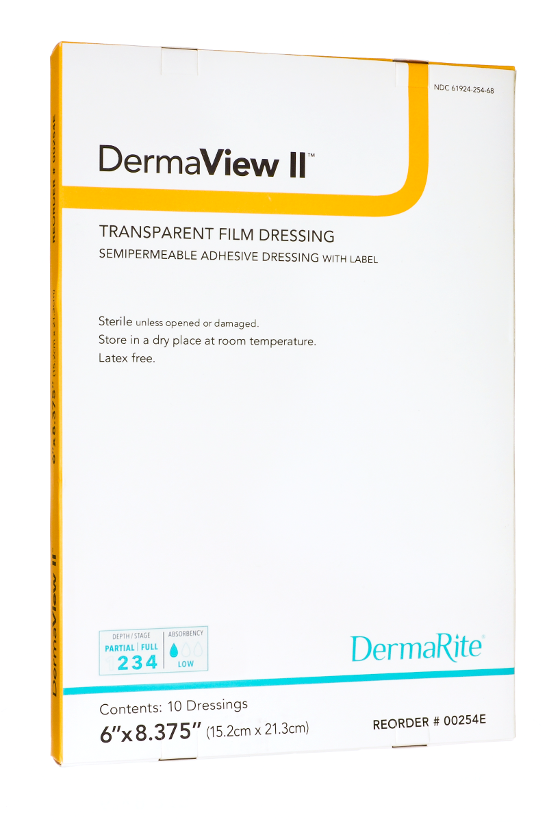 DermaView II Transparent Film Wound Dressing