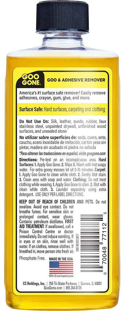 Goo Gone Adhesive Remover 8 Ounce - Thumbnail 3