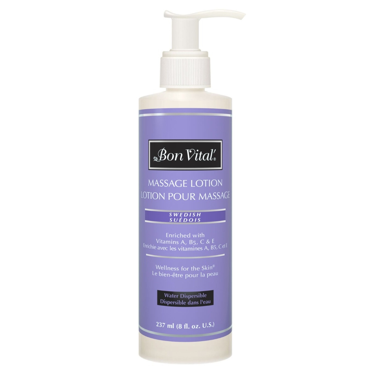 Bon Vital' Swidish Massage Lotion - 8oz Bottle with Pump