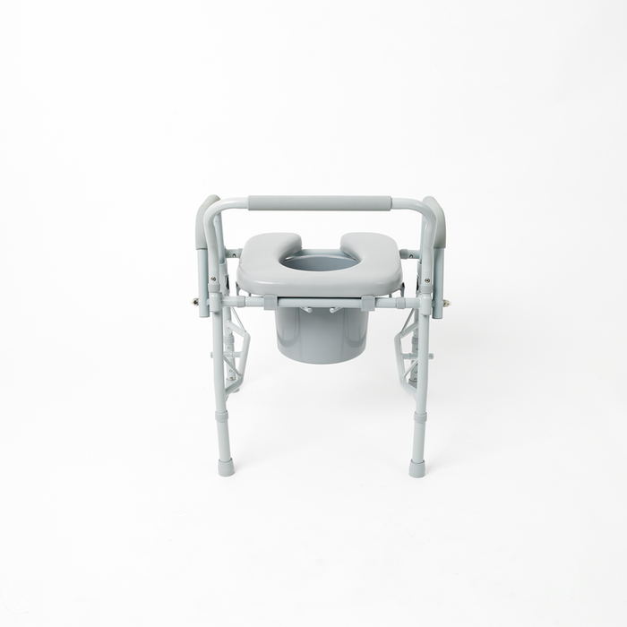 Commode with drop arms, deluxe steel, 19-23 Commode with drop arms, deluxe steel, 19-23
