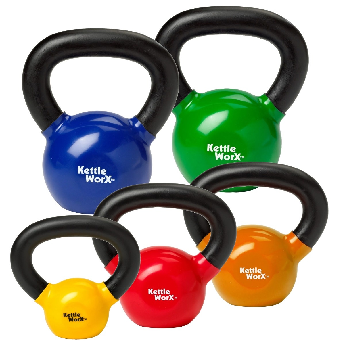 KettleWorx Kettlebells Set of 5 Performance Health