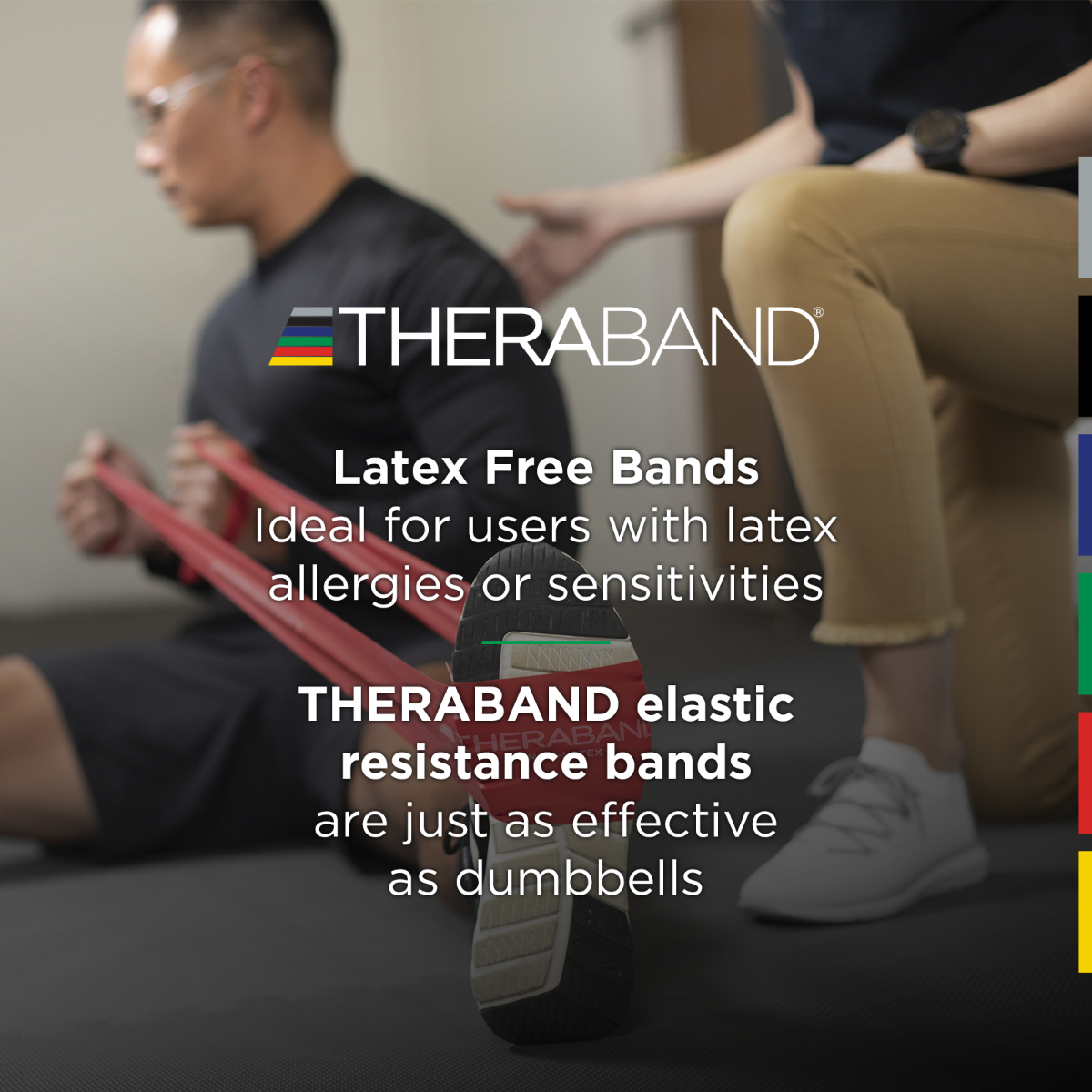 THERABAND Professional Non-Latex Resistance Bands - All Resistance Levels	