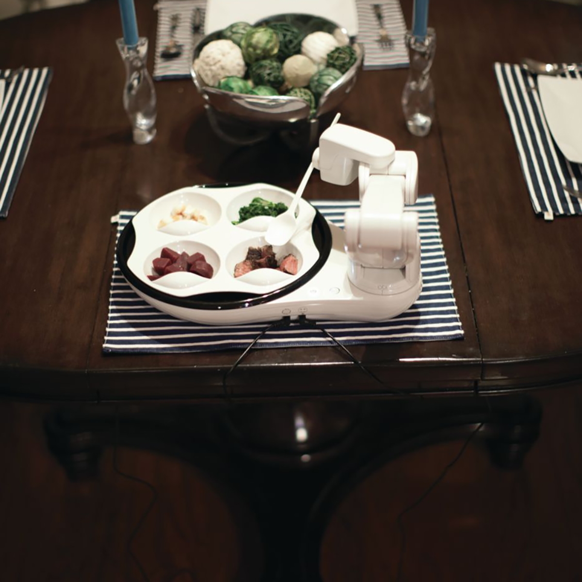Obi feeding device for assisted dining