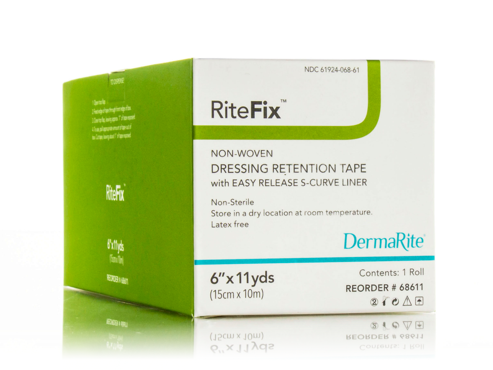 RiteFix Non-Woven Dressing Retention Tape With Easy Release Curve Liner