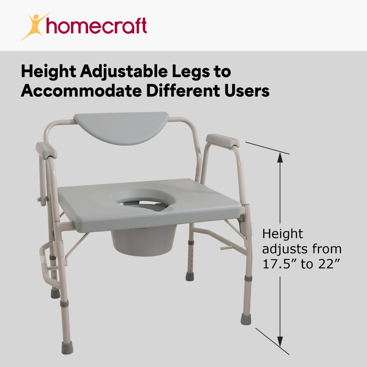 Homecraft Deluxe Bariatric Drop Arm Commode