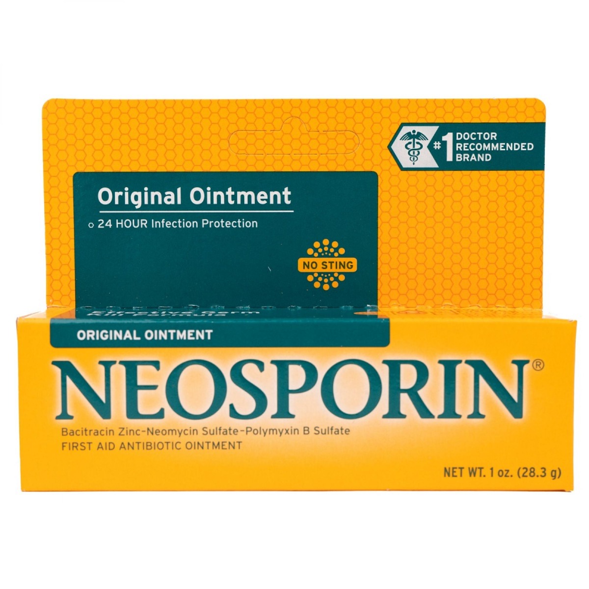 Neosporin ointment in yellow and green packaging
