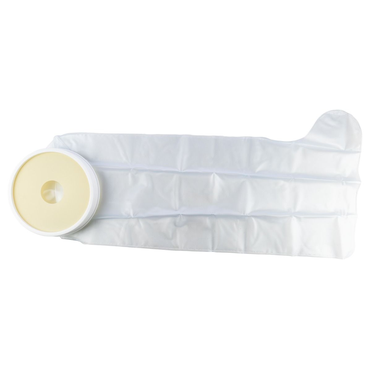 Clear Carex Cast Protector with plastic ring that works to keep arm or leg casts dry during a shower, bath or swim