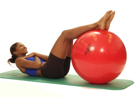 Exercise Ball Abdominal Curl Up