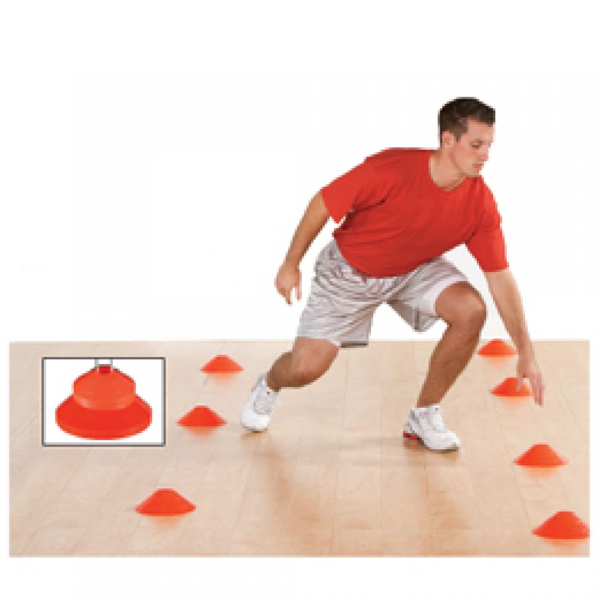 person using saucer cones