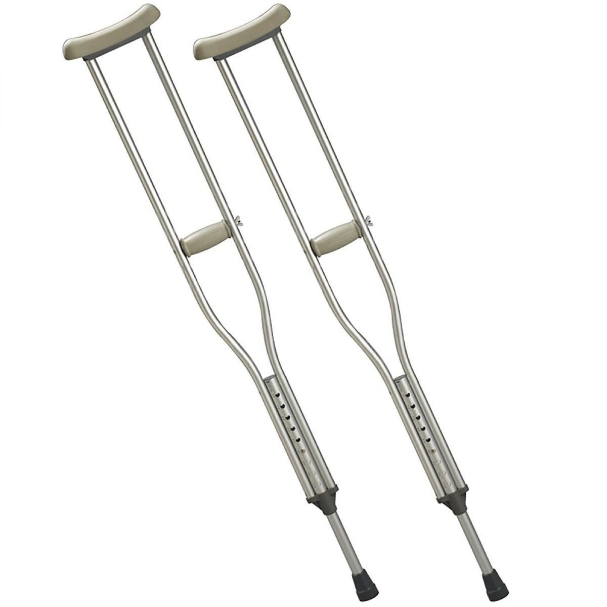 Set of Days Aluminum Crutches with Push-Button Height Adjustment 