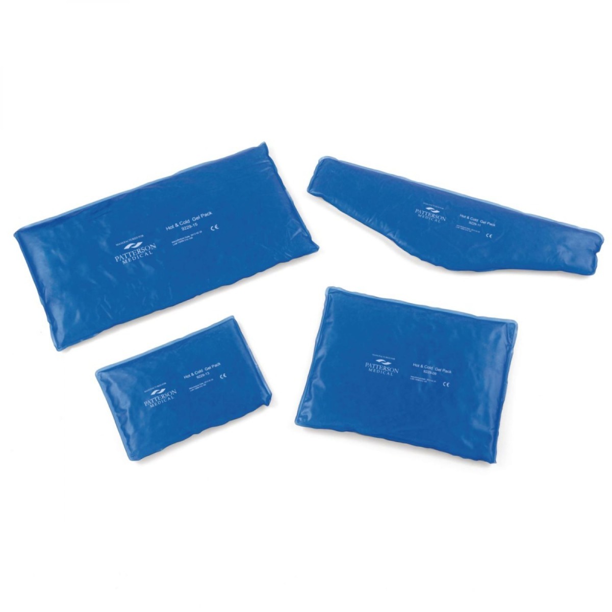 Blue Performa Hot & Cold Gel Packs in a variety of shapes & sizes