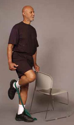 TheraBand Knee Curl in Standing