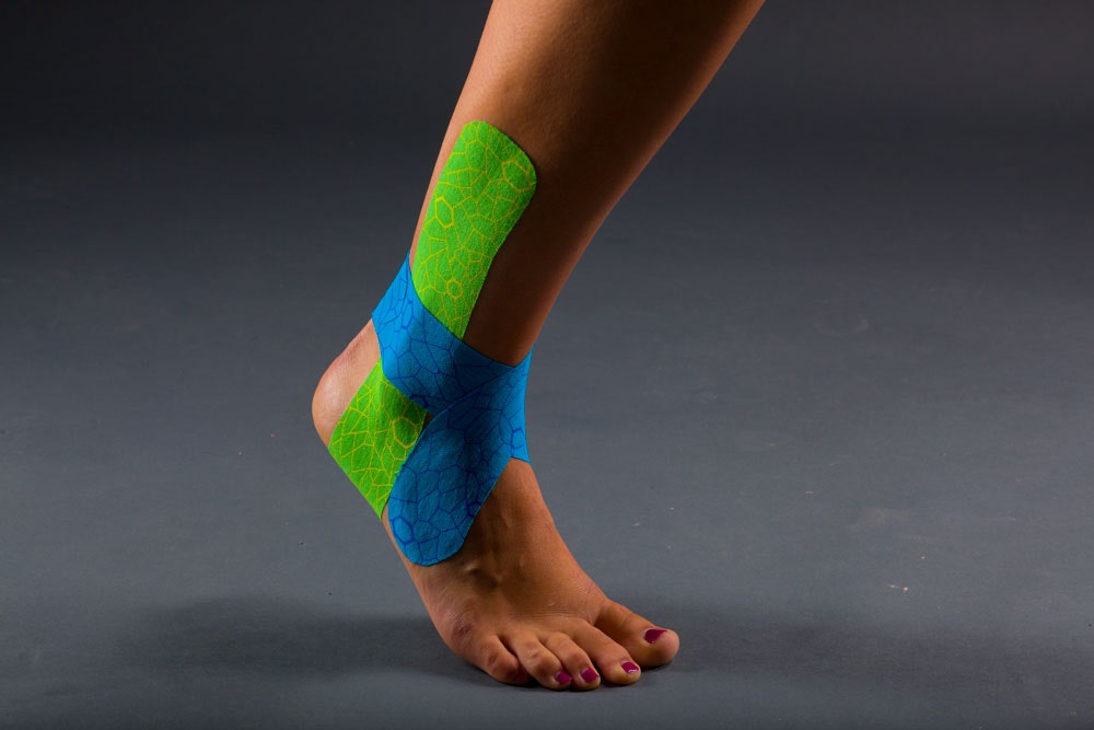 foot with kinesio tape