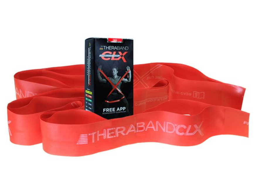 TheraBand CLX red resistance band with loops