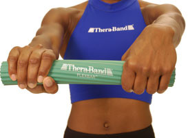Wrist Ulnar Deviation with theraband flexbar
