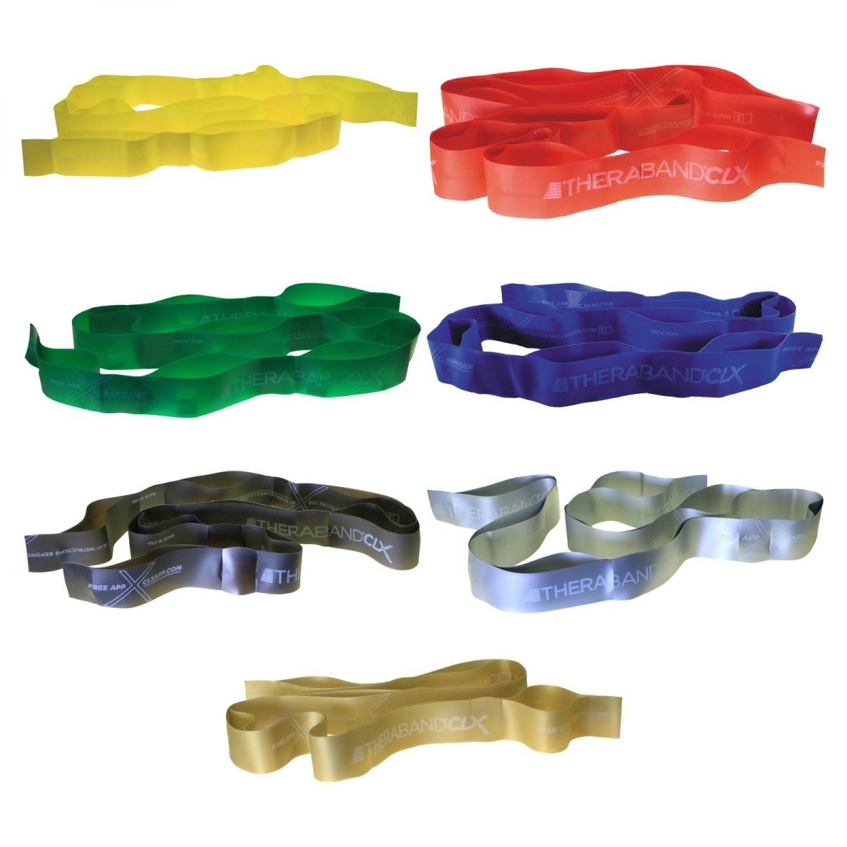 THERABAND CLX resistance bands with loops
