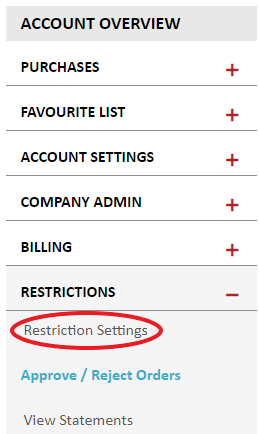 restriction settings