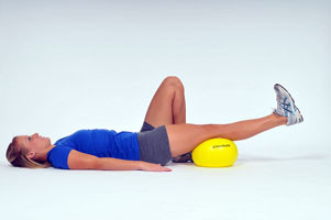 Terminal Knee Extension with theraband mini ball