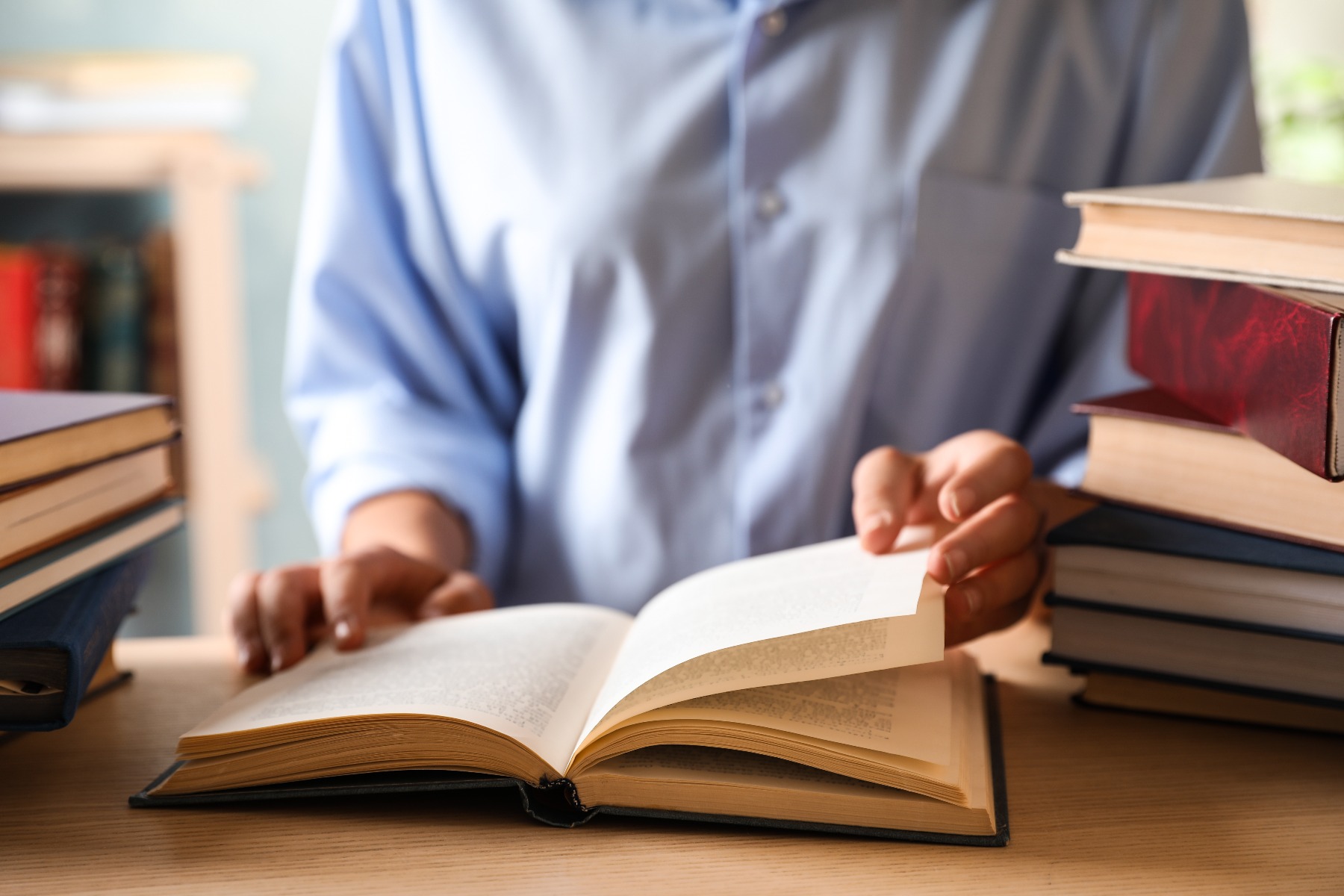 someone readinbg a book