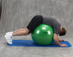 back stretch with exercise ball