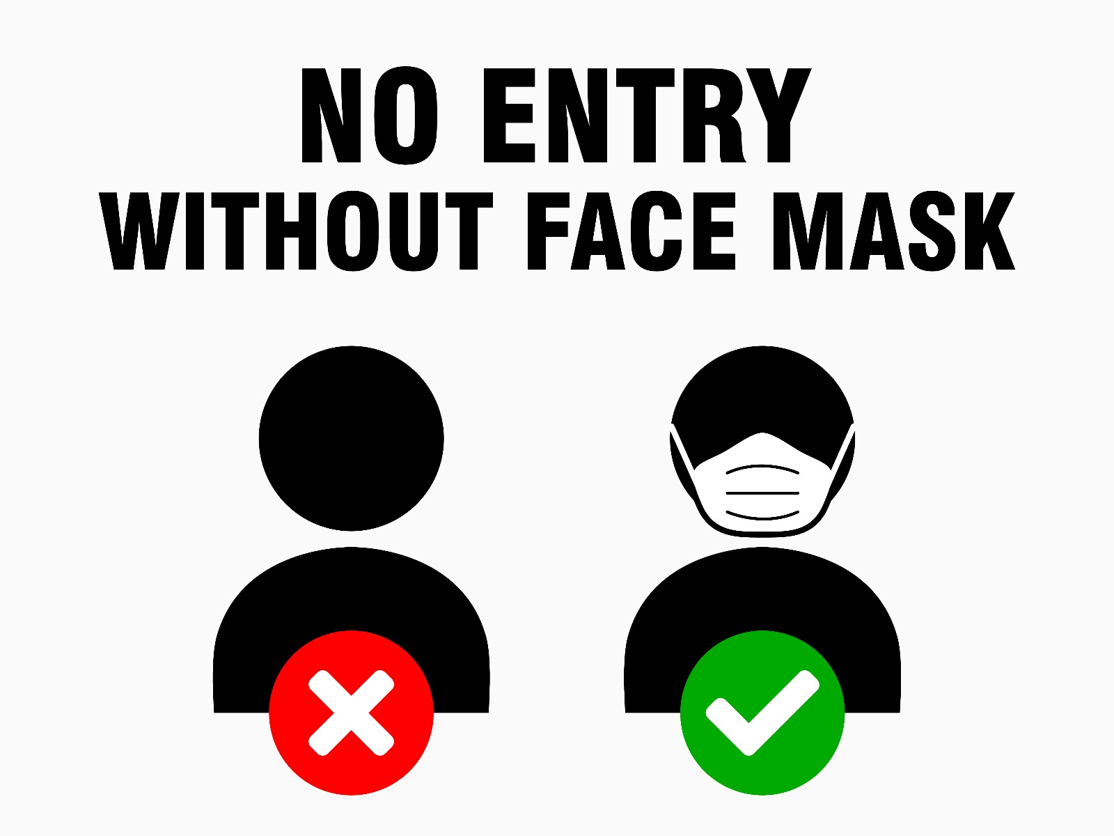 no entry without face mask