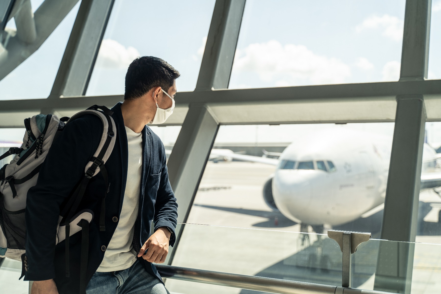 airport with mask