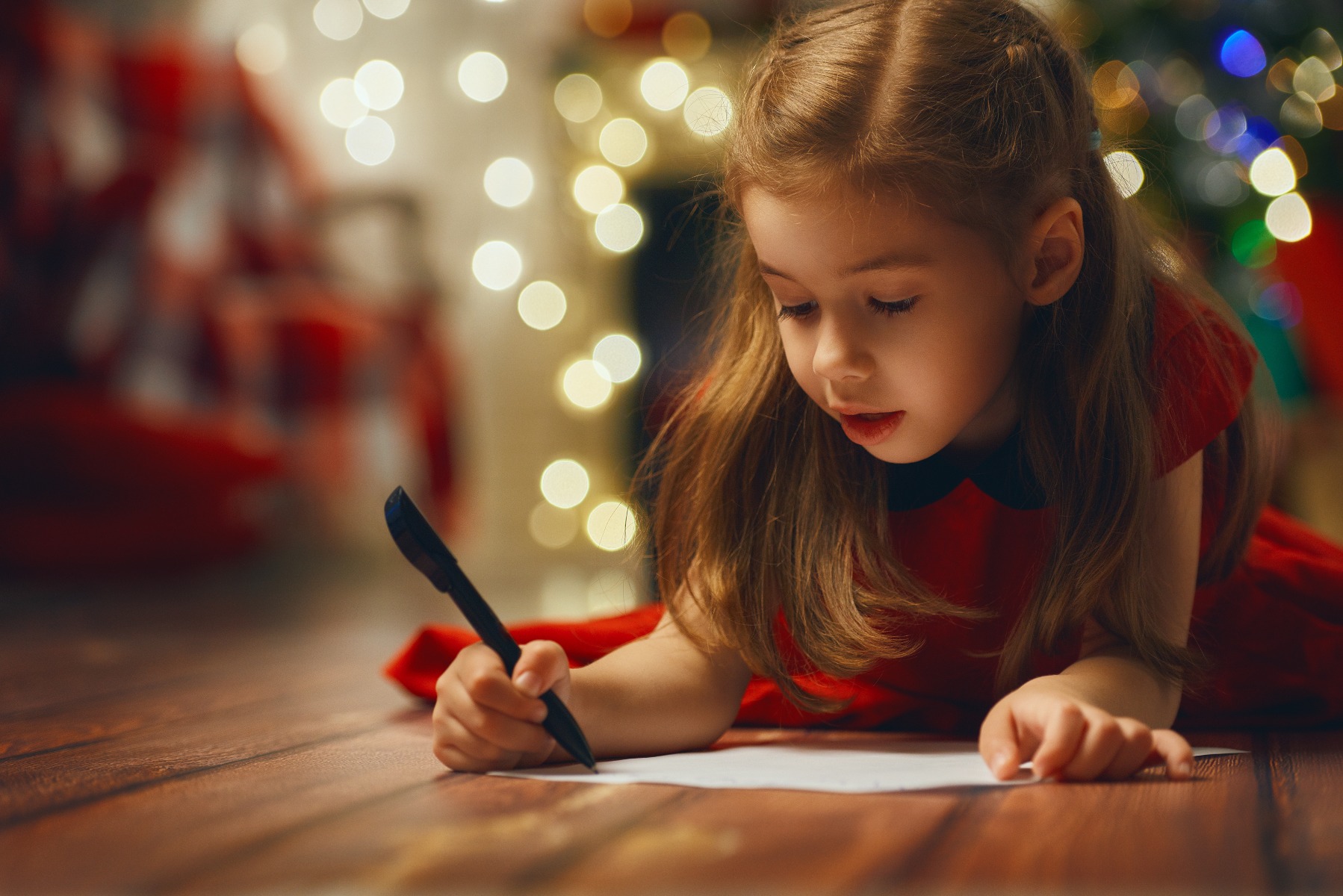 child writing letter