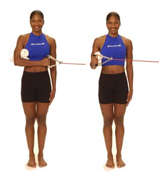 THERABAND internal shoulder rotation