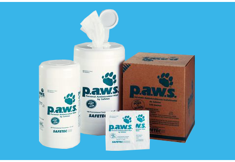 Personal Antimicrobial Wipes (p.a.w.s.)