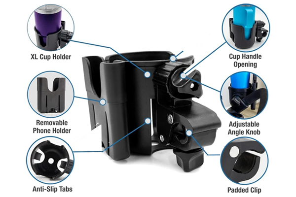 Habitat Universal Stroller Cup Holder Attachment with Phone Holder