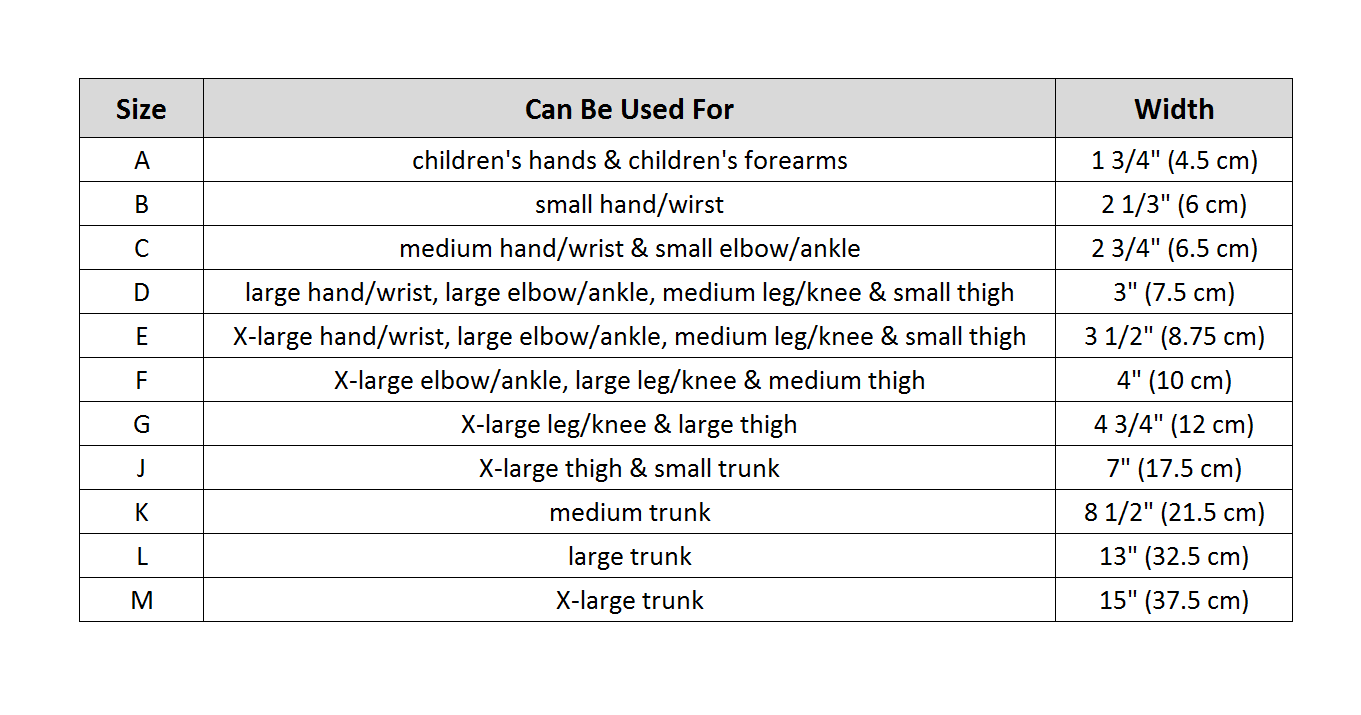 Tg Grip Size Chart